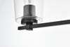 Living District LD7310W33BLK Kacey 4 light Black and Clear Bath Sconce