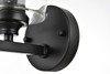 Living District LD7315W5BLK Mayson 1 light Black and Clear Bath Sconce