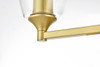 Living District LD7307W24BRA Gianni 3 light Brass and Clear Bath Sconce