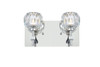 Elegant Lighting 3509W11C Graham 2 Light Wall Sconce in Chrome