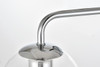 Living District LD7321W28CH Genesis 3 light Chrome and Clear Bath Sconce