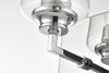Living District LD7314W5CH Ronnie 1 light Chrome and Clear Bath Sconce