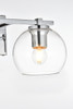 Living District LD7311W15CH Juelz 2 light Chrome and Clear Bath Sconce