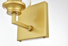 Living District LD7314W5BRA Ronnie 1 light Brass and Clear Bath Sconce