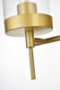 Living District LD7319W32BRA Benny 4 light Brass and Clear Bath Sconce