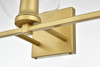 Living District LD7311W24BRA Juelz 3 light Brass and Clear Bath Sconce