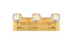 Elegant Lighting 3509W18G Graham 3 Light Wall Sconce in Gold