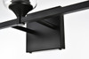 Living District LD7307W24BLK Gianni 3 light Black and Clear Bath Sconce