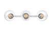 Living District LD7320W27CH Rogelio 3 light Chrome and Clear Bath Sconce