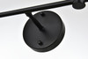 Living District LD7318W19BLK Jaelynn 2 light Black and Clear Bath Sconce