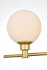 Living District LD7317W47BRA Cordelia 5 light Brass and frosted white Bath Sconce