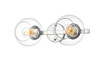 Living District LD7320W17CH Rogelio 2 light Chrome and Clear Bath Sconce