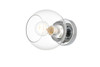 Living District LD7320W7CH Rogelio 1 light Chrome and Clear Bath Sconce