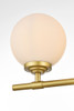 Living District LD7301W33BRA Ansley 4 light Brass and frosted white Bath Sconce
