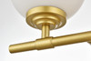 Living District LD7301W33BRA Ansley 4 light Brass and frosted white Bath Sconce