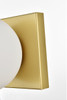 Living District LD7303W14BRA Jaylin 2 light Brass and frosted white Bath Sconce