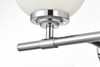 Living District LD7301W15CH Ansley 2 light Chrome and frosted white Bath Sconce