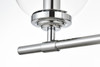 Living District LD7302W33CH Ingrid 4 light Chrome and Clear Bath Sconce