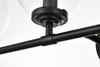 Living District LD7302W33BLK Ingrid 4 light Black and Clear Bath Sconce