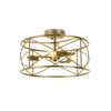 DAINOLITE CLH-153FH-AGB 3 Light Incandescent Calah Semi-Flush Mount Aged Brass