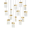 CWI LIGHTING 1587P48-14-624-RC Lava Integrated LED Brass Chandelier