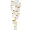 CWI LIGHTING 1587P24-17-624 Lava Integrated LED Brass Chandelier