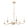 ELK HOME 90220/6 Ellisville 30'' Wide 6-Light Chandelier - Antique Cream