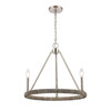 ELK HOME 32483/3 Abaca 20'' Wide 3-Light Chandelier - Polished Nickel