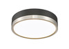 Z-LITE 1006F12-MB-BN-LED 1 Light Flush Mount, Matte Black + Brushed Nickel