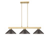 Z-LITE 152MGLD-MBRZ 3 Light Billiard, Modern Gold