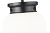 Z-LITE 1945P9-MB 1 Light Pendant, Matte Black