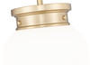 Z-LITE 1945P9-MGLD 1 Light Pendant, Modern Gold