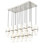 Z-LITE 1946P-17L-BN 17 Light Linear Chandelier, Brushed Nickel