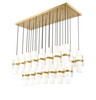 Z-LITE 1946P-23L-MGLD 23 Light Linear Chandelier, Modern Gold