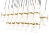 Z-LITE 1946P-23L-MGLD 23 Light Linear Chandelier, Modern Gold