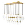 Z-LITE 1946P-23L-MGLD 23 Light Linear Chandelier, Modern Gold