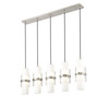 Z-LITE 1946P-5L-BN 5 Light Linear Chandelier, Brushed Nickel