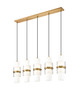 Z-LITE 1946P-5L-MGLD 5 Light Linear Chandelier, Modern Gold
