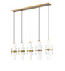 Z-LITE 1946P-5L-MGLD 5 Light Linear Chandelier, Modern Gold