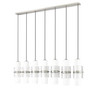 Z-LITE 1946P-7L-BN 7 Light Linear Chandelier, Brushed Nickel