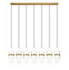 Z-LITE 1946P-7L-MGLD 7 Light Linear Chandelier, Modern Gold