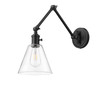 Z-LITE 348S-MB 1 Light Wall Sconce, Matte Black