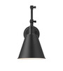 Z-LITE 349S-MB 1 Light Wall Sconce, Matte Black