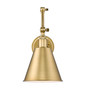 Z-LITE 349S-MGLD 1 Light Wall Sconce, Modern Gold