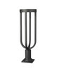 Z-LITE 5005PHB-533PM-BK-LED 1 Light Outdoor Pier Mounted Fixture, Sand Black