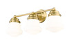 Z-LITE 735-3V-LG 3 Light Vanity, Luxe Gold