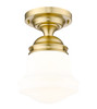 Z-LITE 735F10-LG 1 Light Flush Mount, Luxe Gold