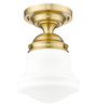 Z-LITE 735F10-LG 1 Light Flush Mount, Luxe Gold