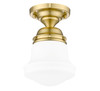 Z-LITE 735F1-LG 1 Light Flush Mount, Luxe Gold