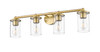 Z-LITE 742-4V-LG 4 Light Vanity, Luxe Gold